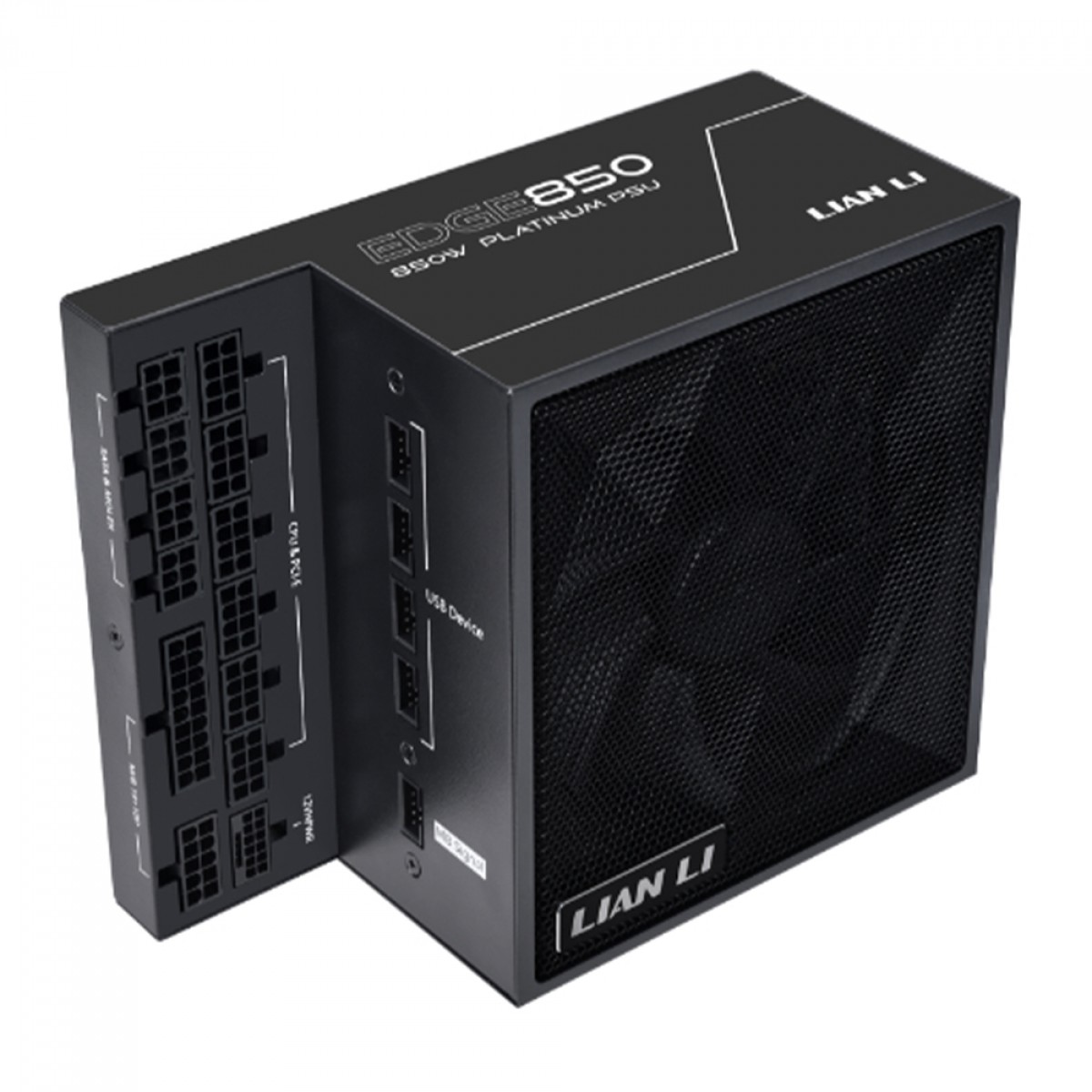 Fonte Lian Li EDGE 850W, 80 Plus Platinum, ATX 3.1, PCIE5, PFC Ativo, Full Modular, Preto, EG0850 BLACK WO
