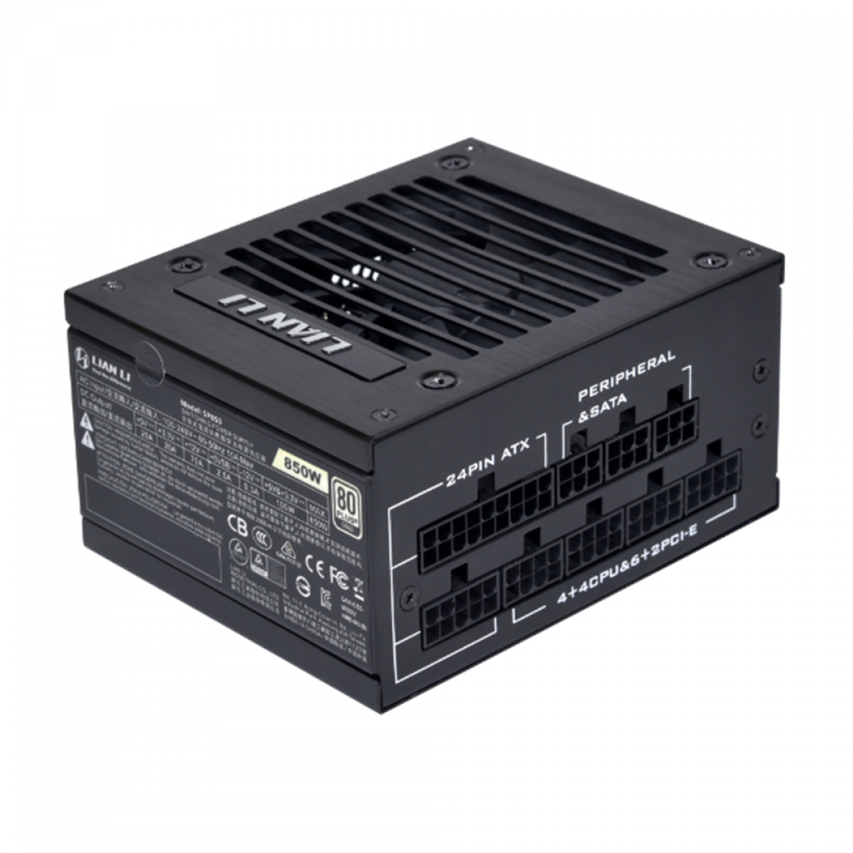 Fonte Lian Li SP850, 850W, PFC Ativo, Full Modular, 80 Plus Gold, Black