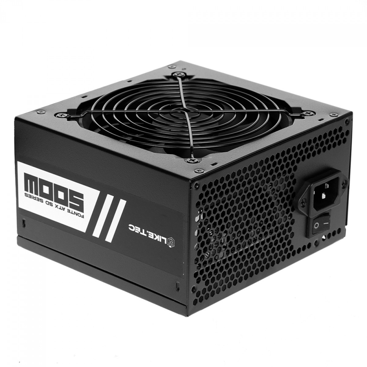 Fonte Liketec Steel Diamond, 500W, 80 Plus Bronze, PFC Ativo, Capacitores Japoneses, Preto