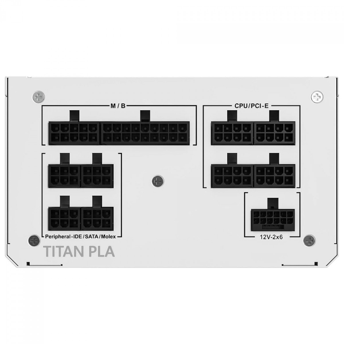 Fonte Montech Titan PLA, 1200W, 80 Plus Platinum, PFC Ativo, ATX 3.1, PCIe 5.1, Full Modular, White