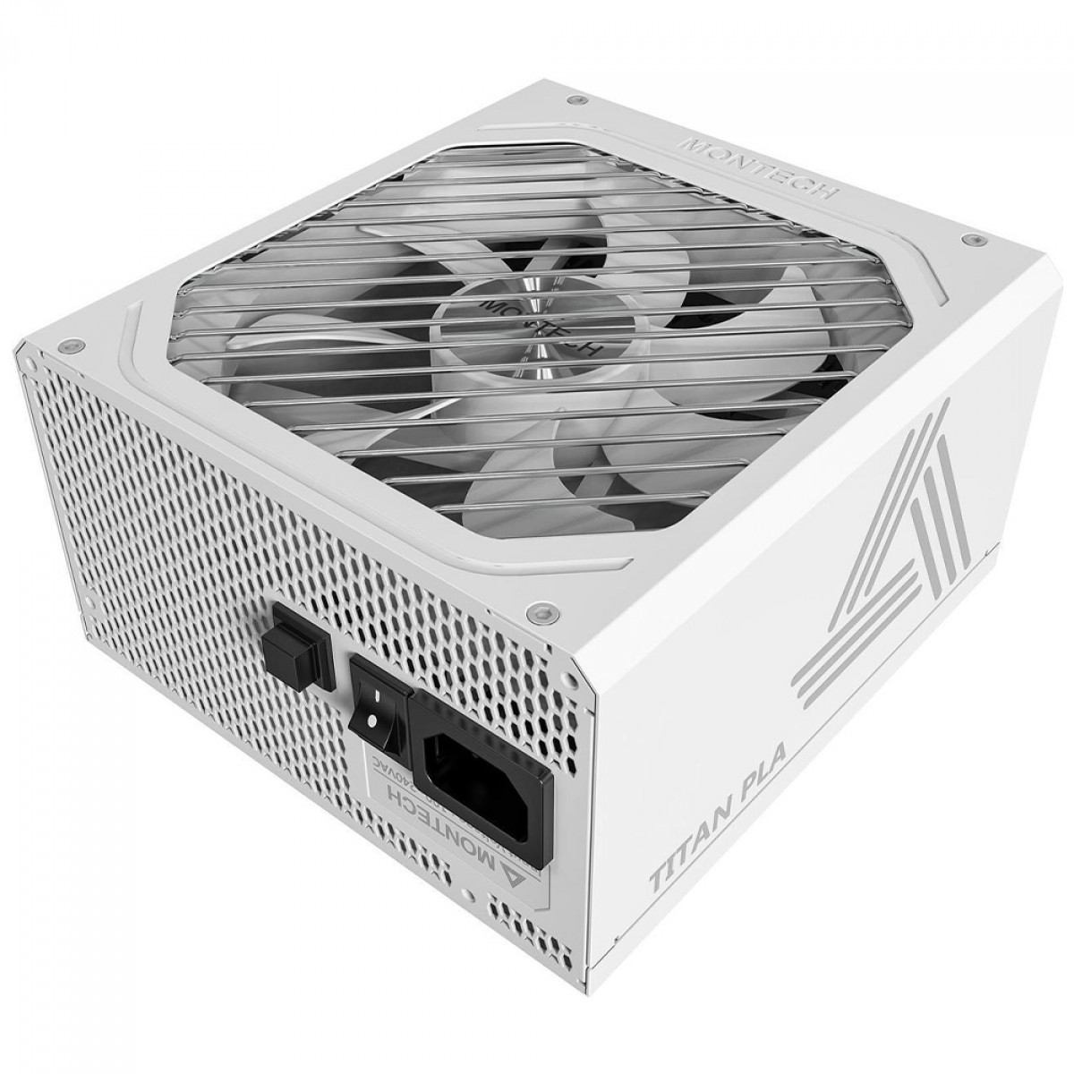 Fonte Montech Titan PLA, 1200W, 80 Plus Platinum, PFC Ativo, ATX 3.1, PCIe 5.1, Full Modular, White