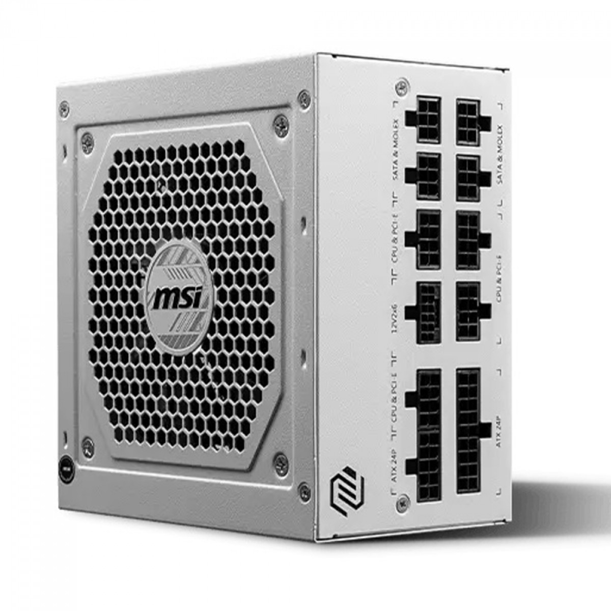 Fonte MSI MAG A850GL PCIE5, 850W, 80 Plus Gold, PFC Ativo, Full Modular, Branco, MAG A850GL PCIE5 WHITE