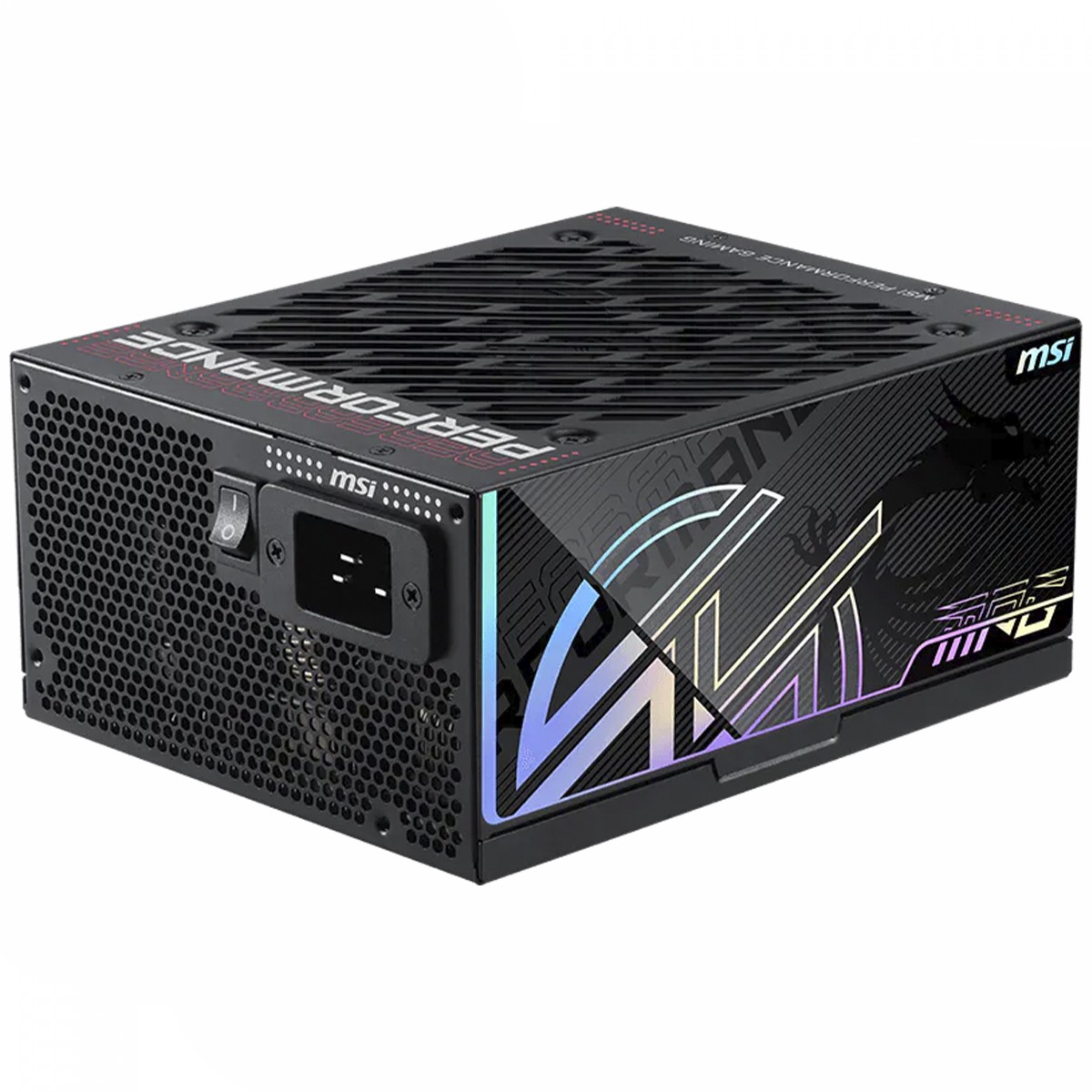 Fonte MSI MPG Ai1600TS PCIE5, 1600W, 80 Plus Titanium, Cybenetics Titanium, ATX 3.1, PCIe 5.1, Full Modular, Preto