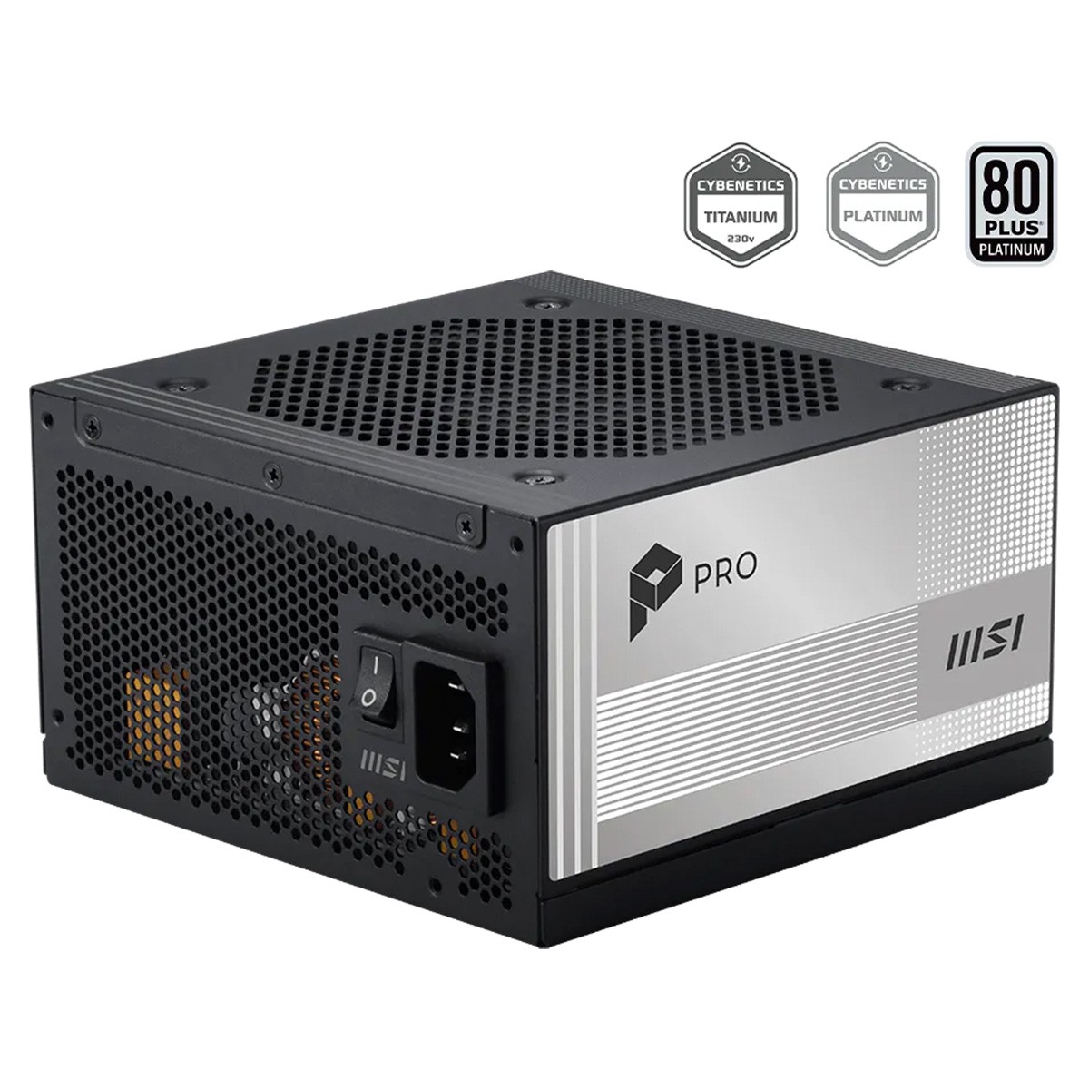 Fonte MSI PRO A850PL PCIE5, 850W, 80 Plus Platinum, Cybenetics Platinum, ATX 3.1, PFC Ativo, Full Modular, Preto, PROA850PL