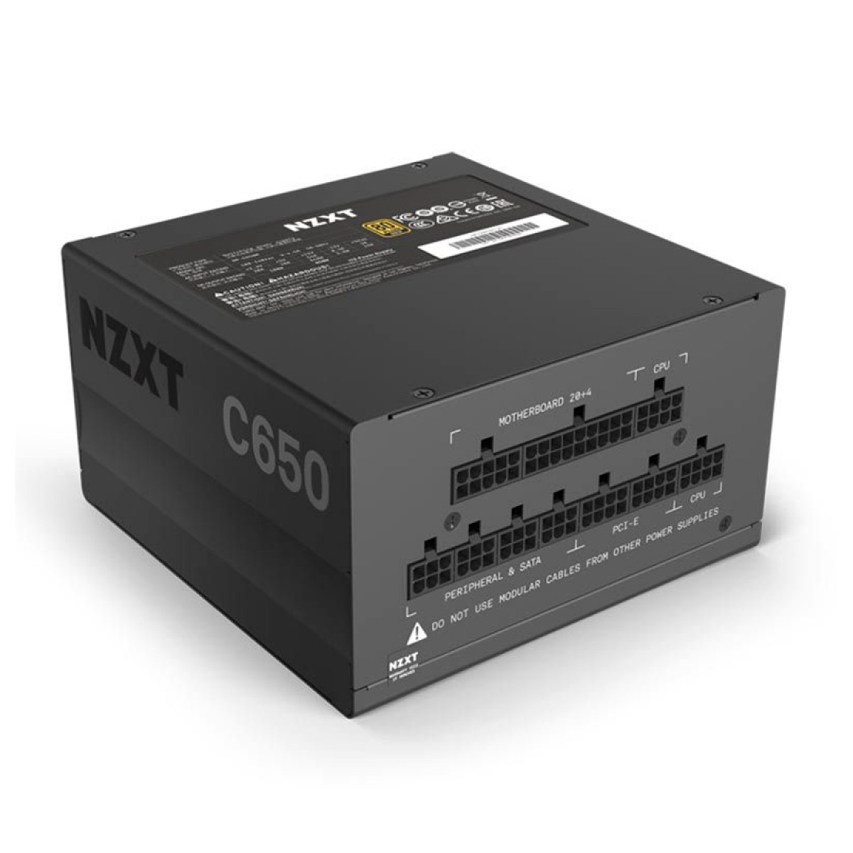 Fonte NZXT C650 Gold, 650W, 80 Plus Gold, PFC Ativo, Full Modular