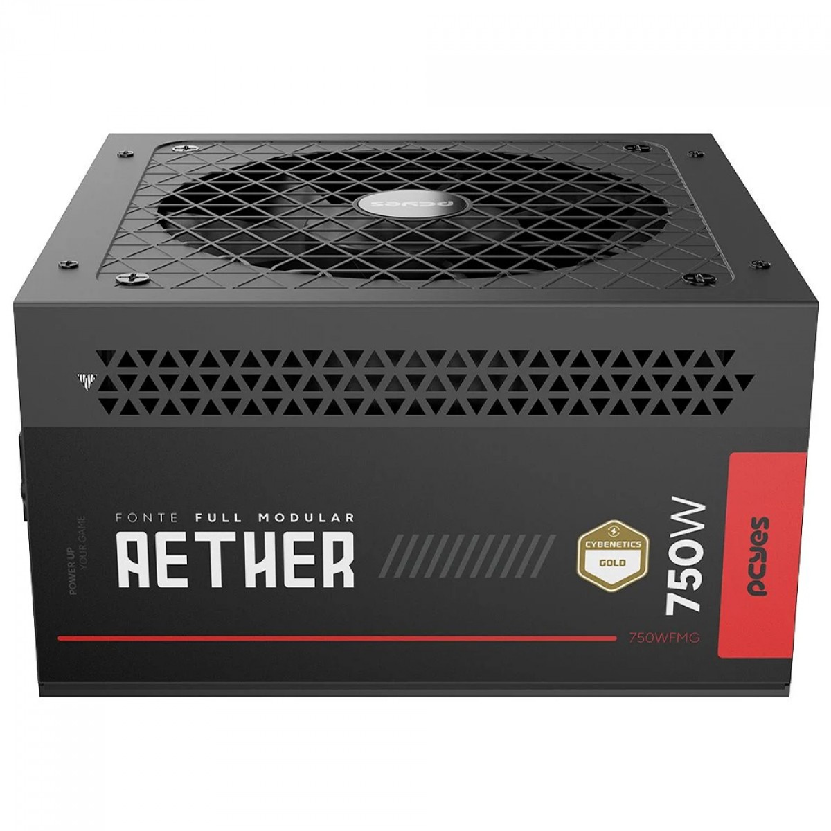 Fonte PCYes Aether, 750W, Cybenetics Gold, PFC Ativo, PCIe 5.0, Full Modular, Preto, 750WFMG