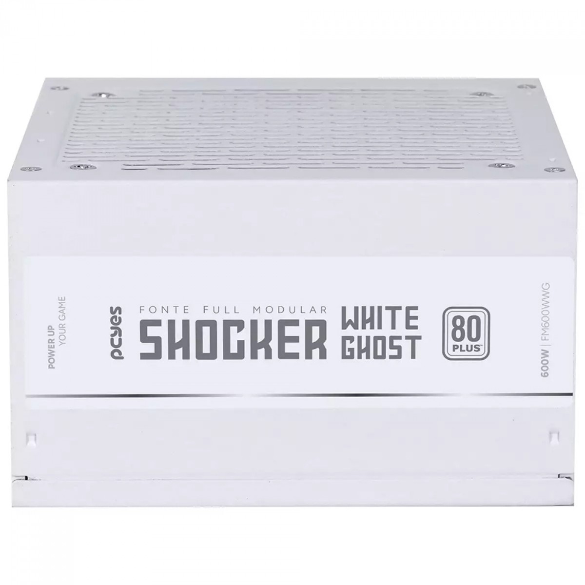 Fonte PCYES Shocker White Ghost, 600W, Full Modular, 80 Plus White, Branca, FM600WWG