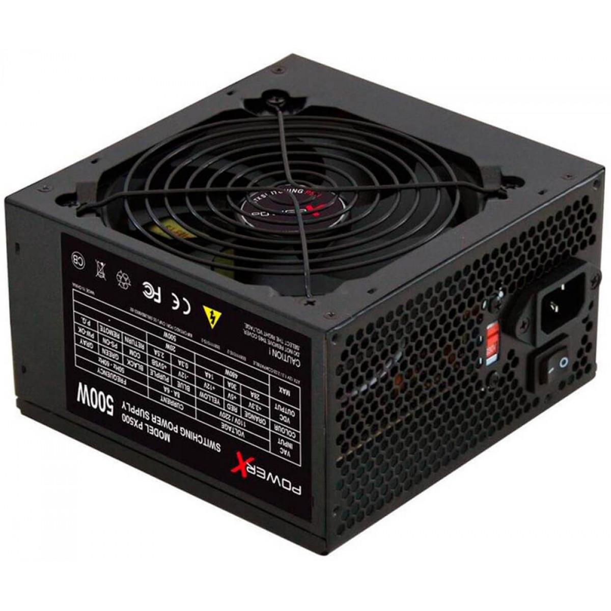 Fonte PowerX 500W PX500 ATX Sata c/ Cabo