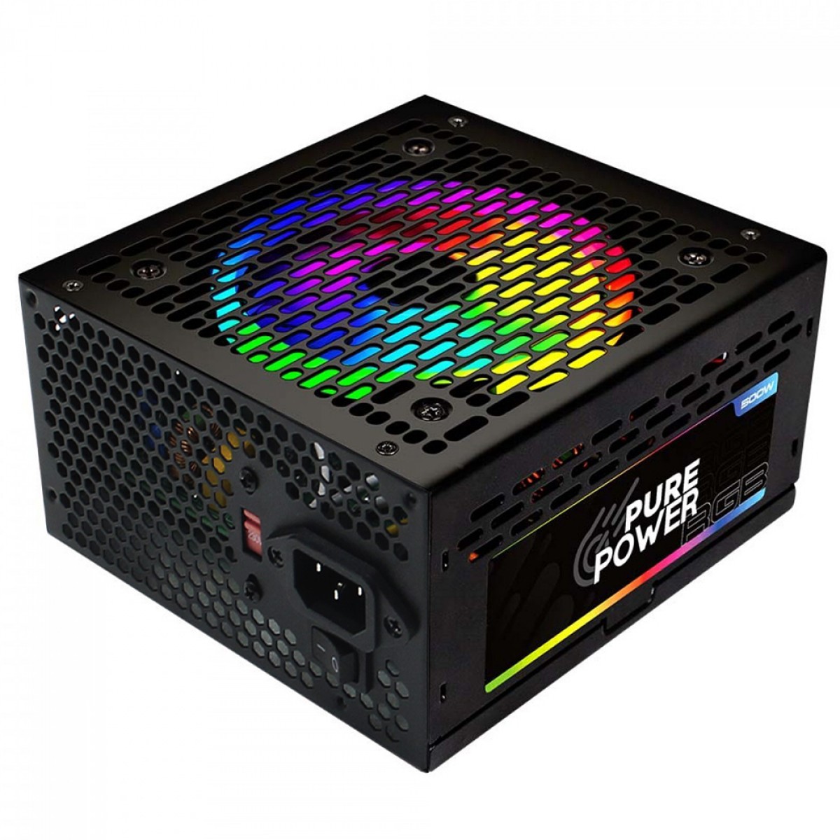Fonte Pure Power, 500W, RGB, Black, PP-PSU500-RGB - OPEN BOX 