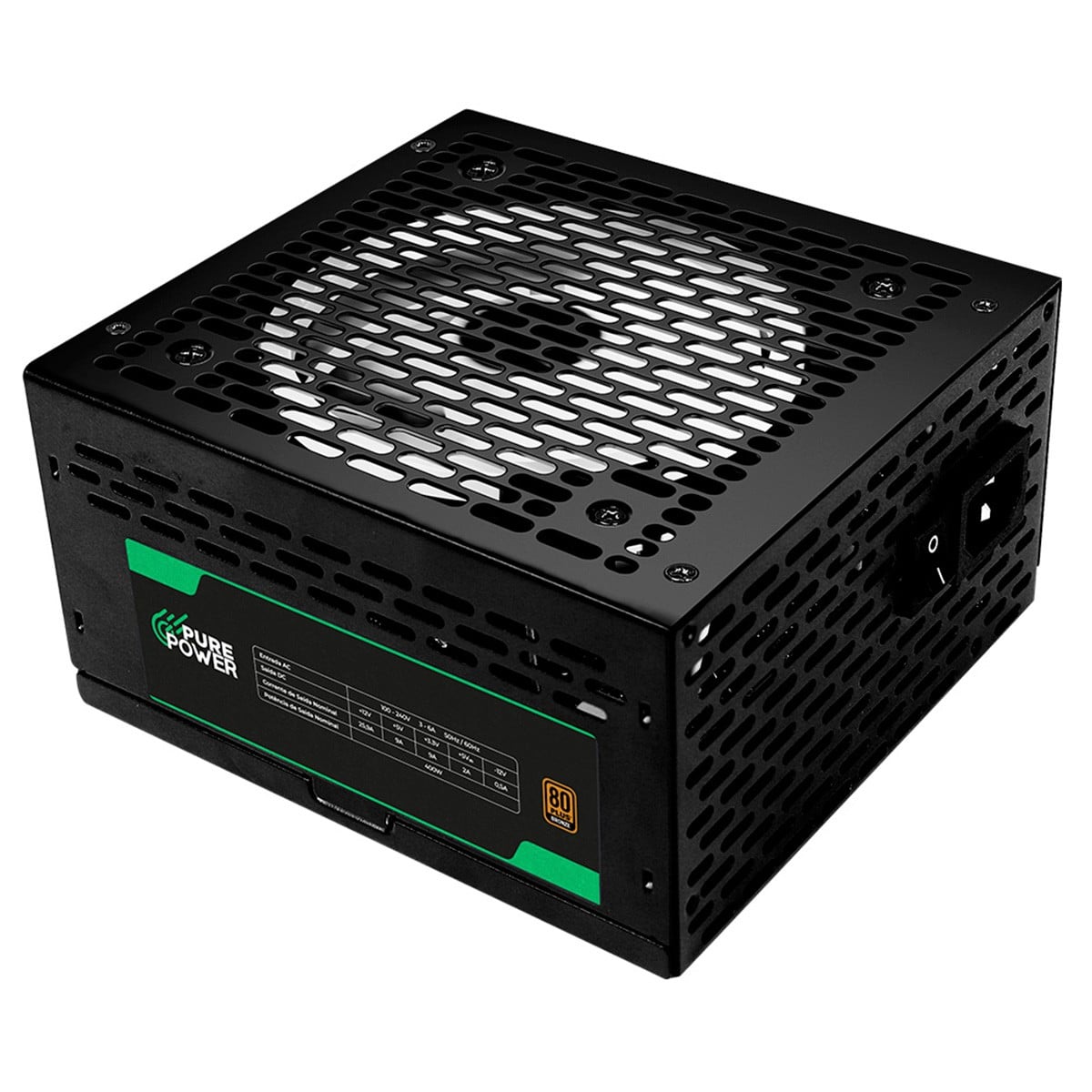Fonte Pure Power Core, 400W, 80 Plus Bronze, ATX, PFC Ativo, Preto, PP-PS-CRB400FN