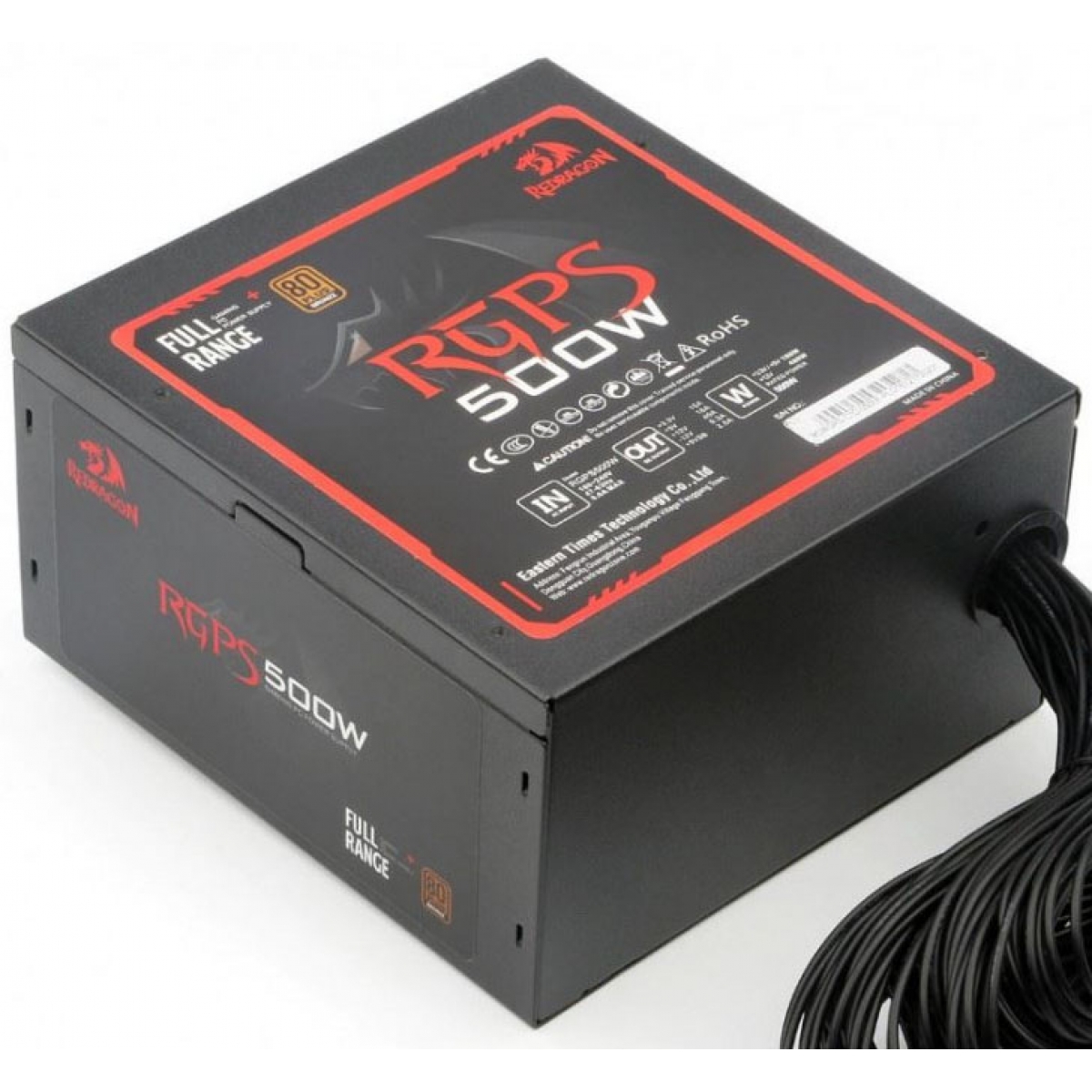 Fonte Redragon 500W, 80 Plus Bronze, PFC Ativo, RGPS500W