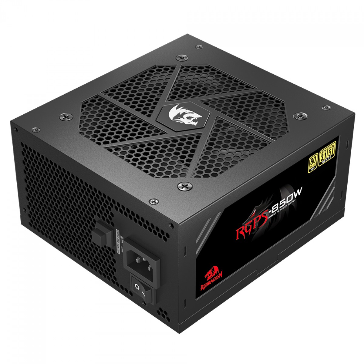 Fonte Redragon RGPS 850W, 80 Plus Gold, PFC Ativo, PCIe 5.1, ATX 3.1, Full Modular, GC-PS010 V2 