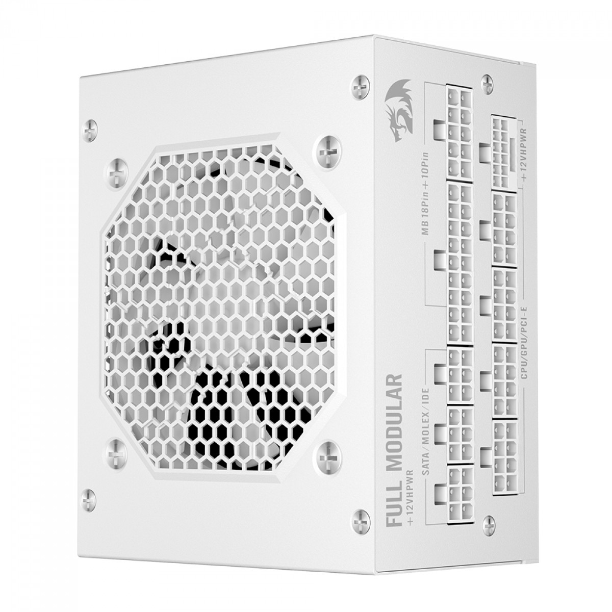Fonte Redragon SFX 850W, 80 Plus Gold, PFC Ativo, PCIe 5.1, ATX 3.1, Full Modular, White, GC-PS016W