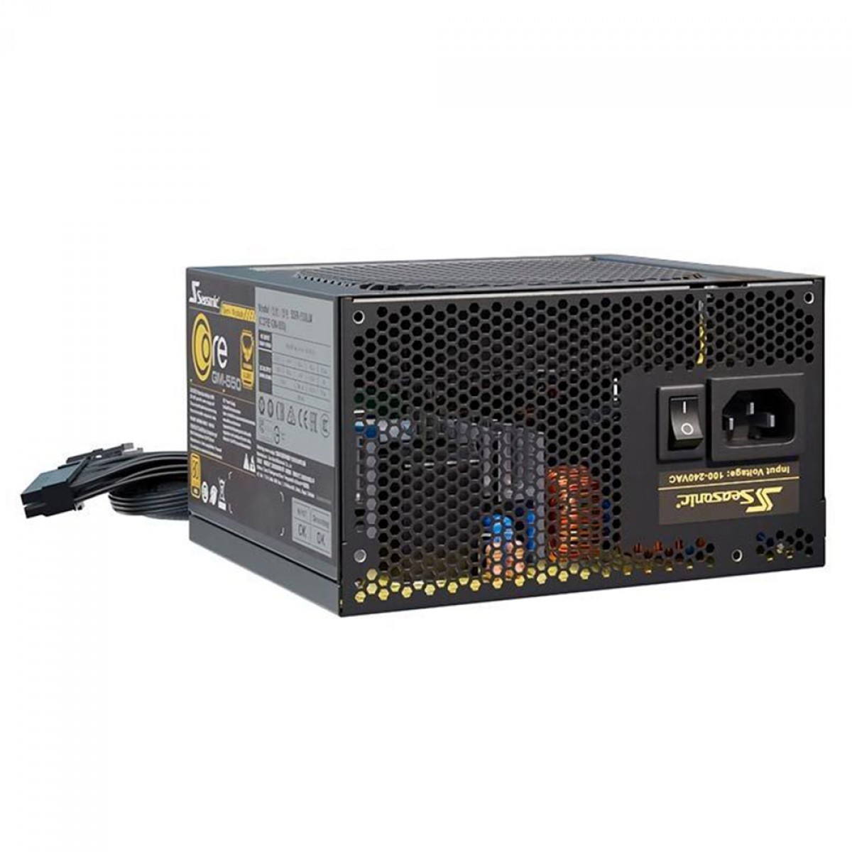 Fonte Seasonic Core GM-550, 550W, 80 Plus Gold, Semi Modular