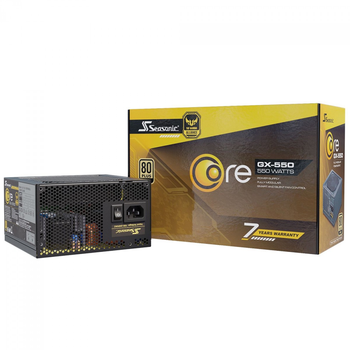 Fonte Seasonic Core GX-550, 550W, 80 Plus Gold, Full Modular