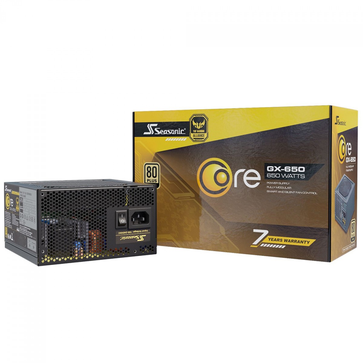 Fonte Seasonic Core GX-650, 650W, 80 Plus Gold, Full Modular