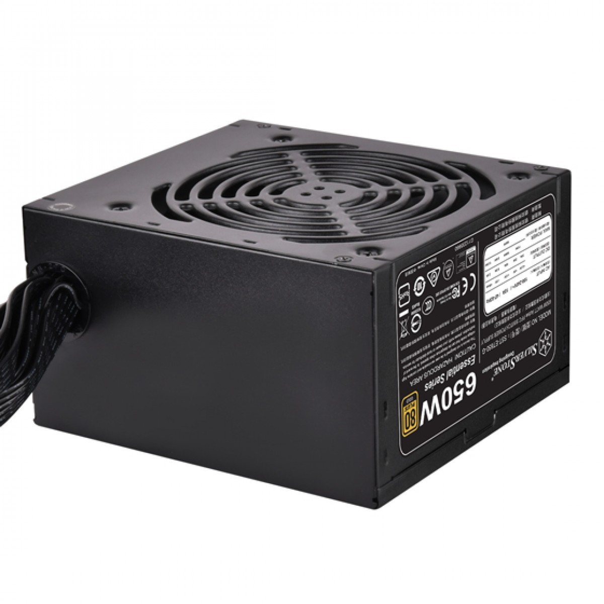 Fonte SilverStone SST-ET650-G, 650W, 80 Plus Gold, PFC Ativo, SST-ET650-G - Open Box