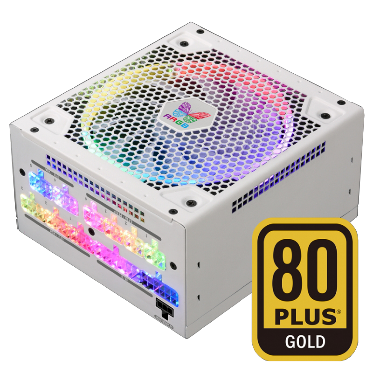 Fonte Super Flower LEADEX III ARGB 750W, 80 Plus Gold, PFC Ativo, Full Modular, White, SF-750F14RG(WH) - Open Box