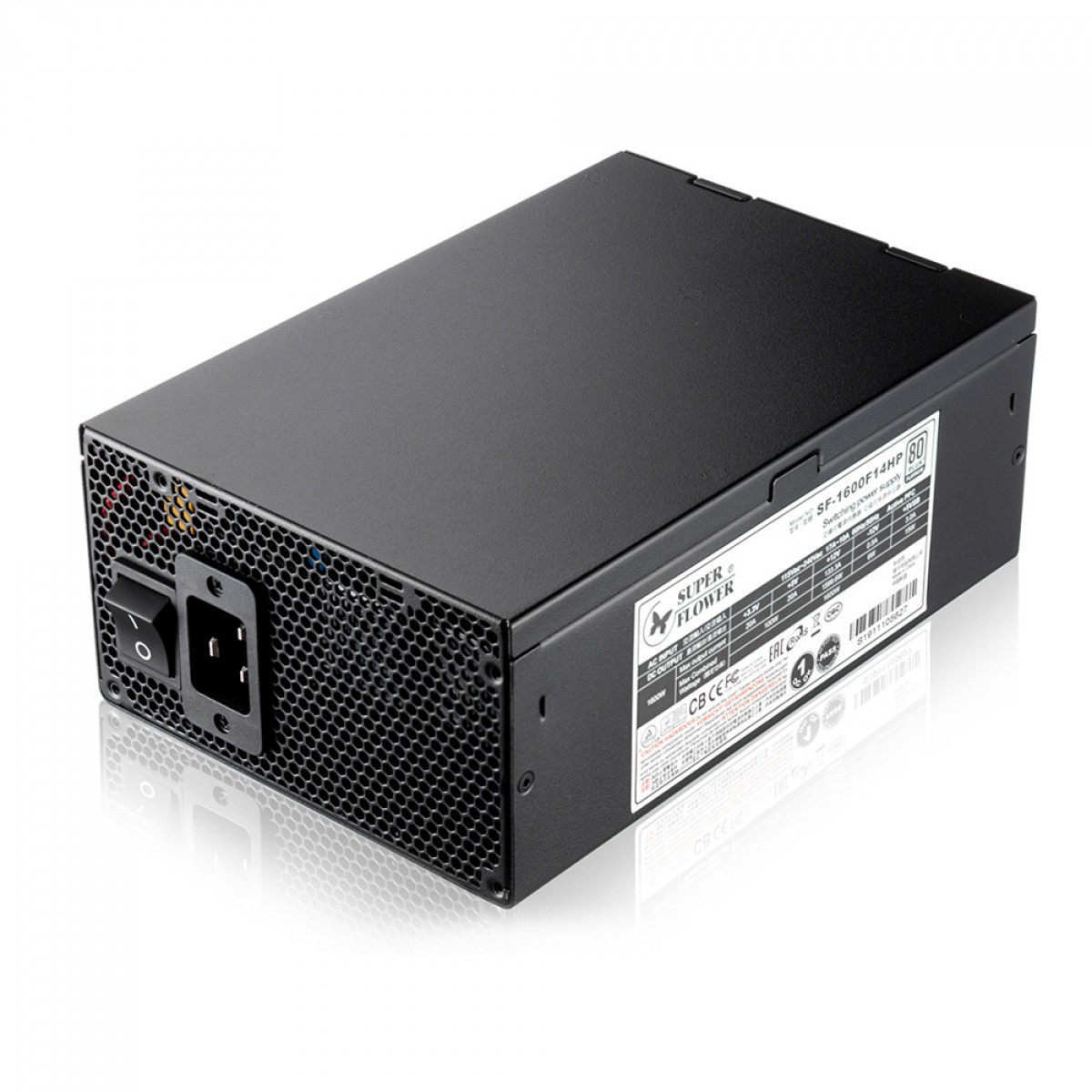 Fonte Super Flower LEADEX Platinum 1600W, 80 Plus Platinum, Full Modular, PFC Ativo, SF-1600F14HP