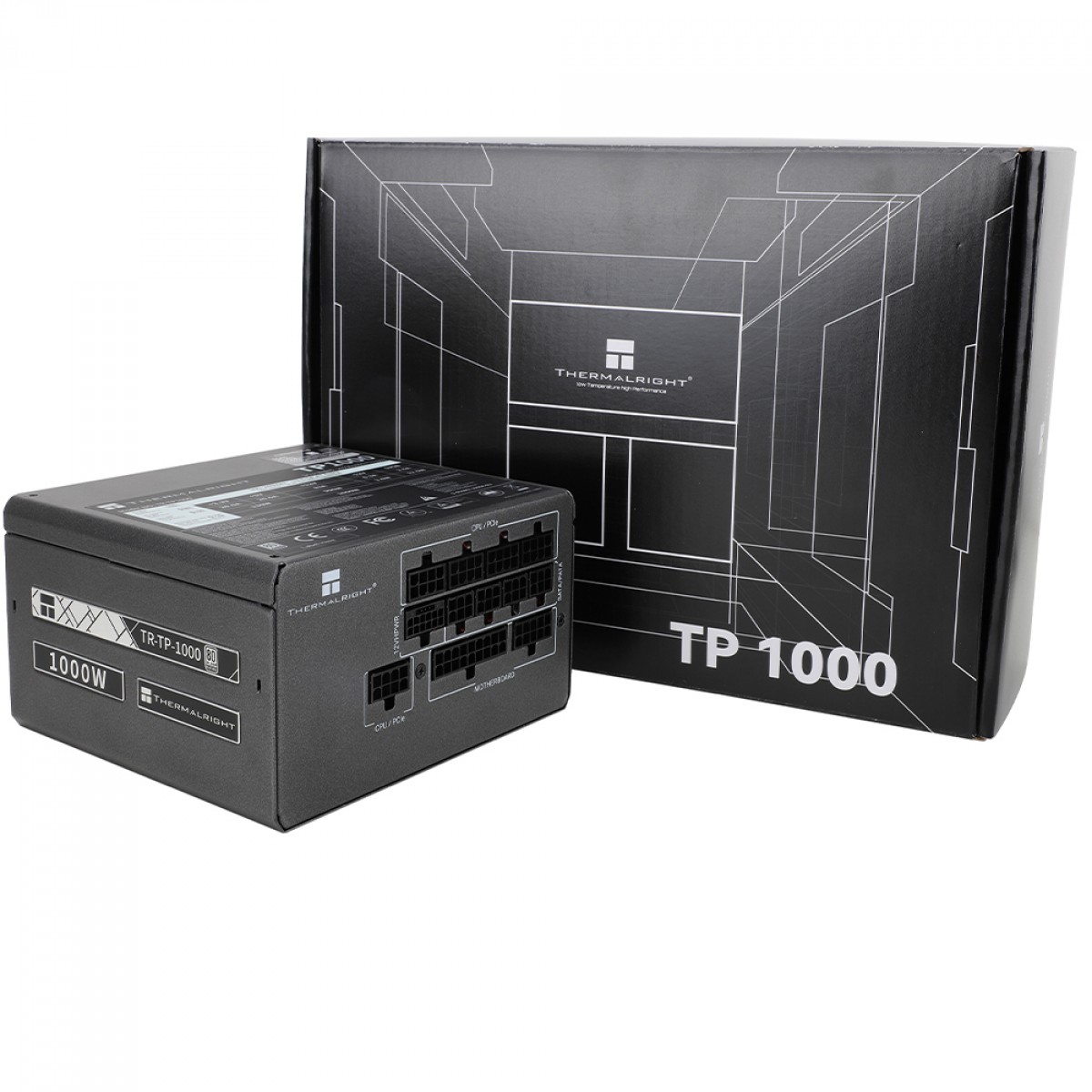 Fonte Thermalright TR-TP 1000, 1000W, 80 Plus Platinum, Com Conector PCIe 5.0, ATX 3.0, Full Modular, Preto