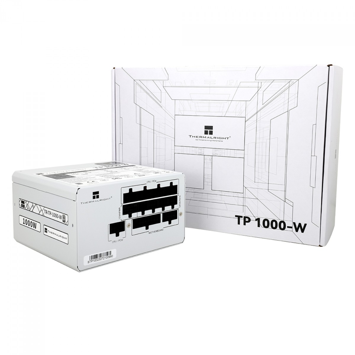 Fonte Thermalright TR-TP 1000-W, 1000W, 80 Plus Platinum, Com Conector PCIe 5.0, ATX 3.0, Full Modular, Branco