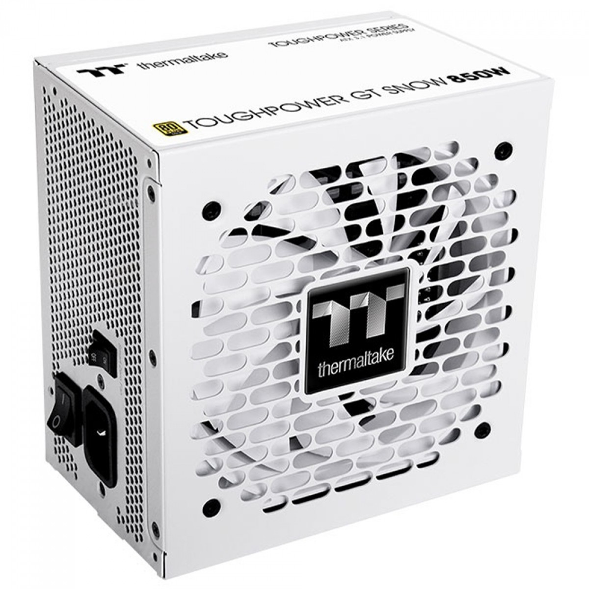 Fonte Thermaltake Toughpower GT Snow, 850W, 80 Plus Gold, PFC Ativo, ATX 3.1, Full Modular, Branco, PS-TPT-0850FNFAGB-W