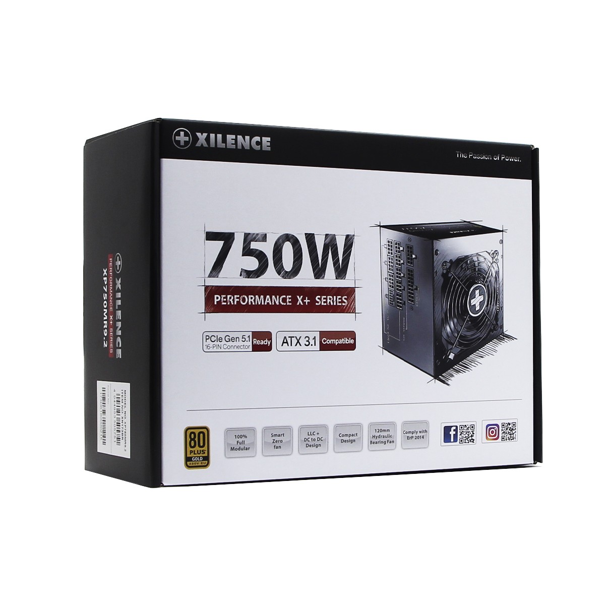 Fonte Xilence XN173 | XP750MR9.2, 750W, 80 Plus Gold, PFC Ativo, Semi-Modular, Preto