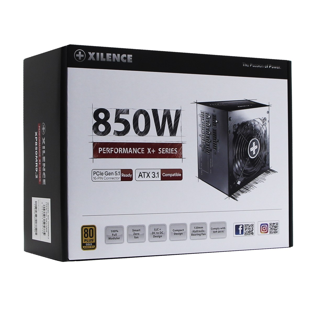 Fonte Xilence XN174 | XP850MR9.2, 850W, 80 Plus Gold, PFC Ativo, Full Modular, Preto