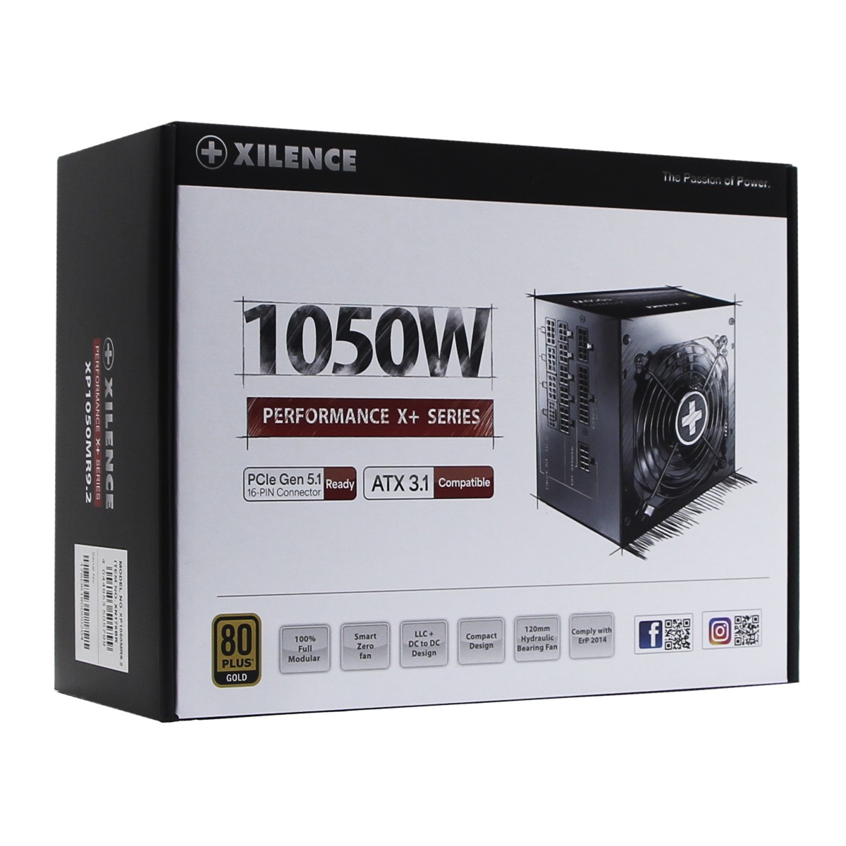 Fonte Xilence XN176BR XP1050MR9.2 BR, 1050W, 80 Plus Gold, PFC Ativo, Full Modular, PCIe 5.0, Preto