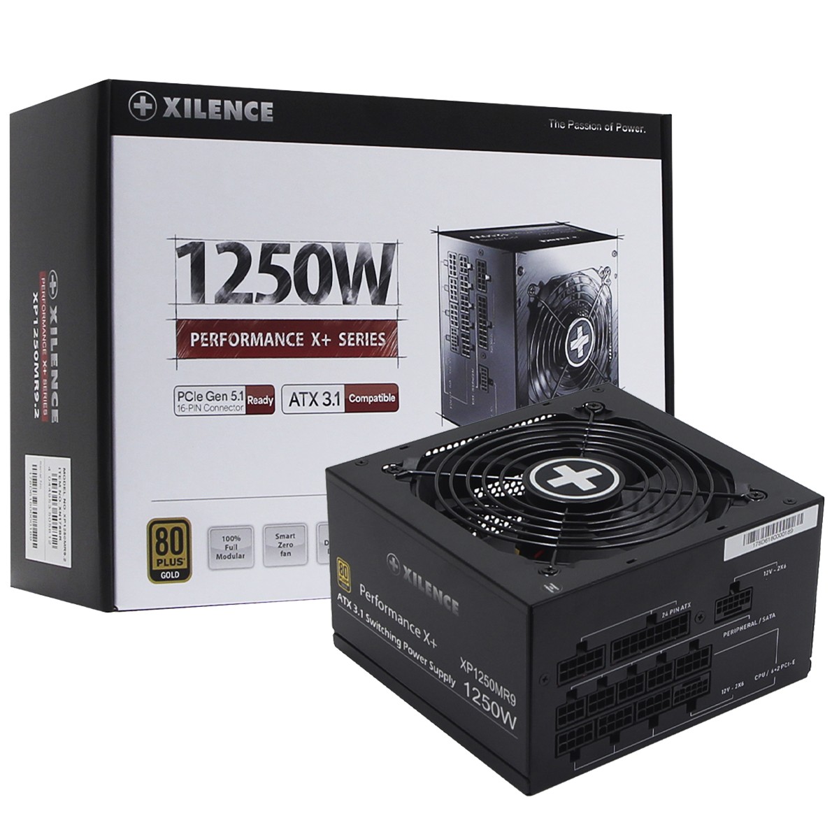 Fonte Xilence by be quiet!, 1250W, 80 Plus Gold, PFC Ativo, Full Modular, PCIe 5.0, Preto, XP1250MR9.2 BR
