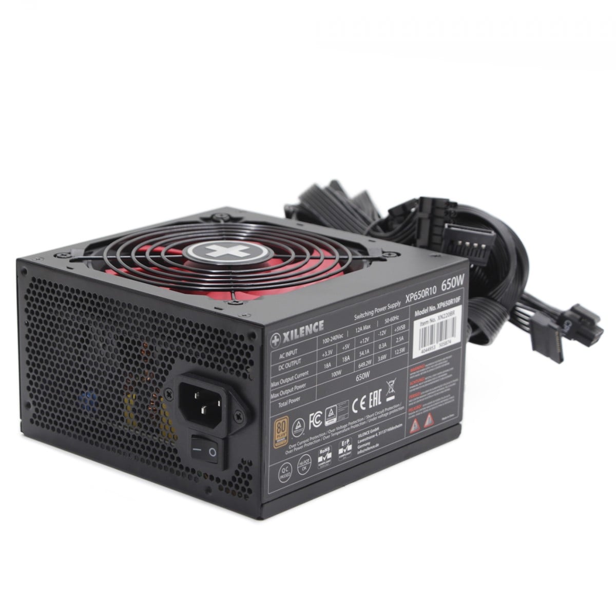 Fonte Xilence by be quiet! XN220BR, 650W, 80 Plus Bronze, PFC Ativo, Preto, XP650R10 BR