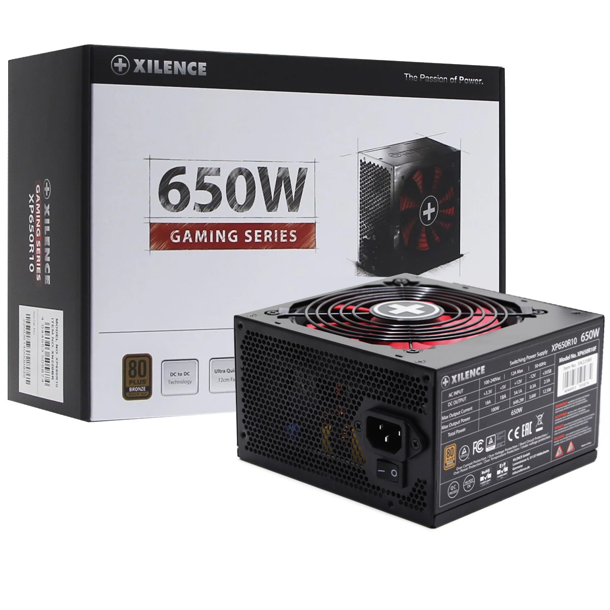 Fonte Xilence by be quiet! XN220BR, 650W, 80 Plus Bronze, PFC Ativo, Preto, XP650R10 BR