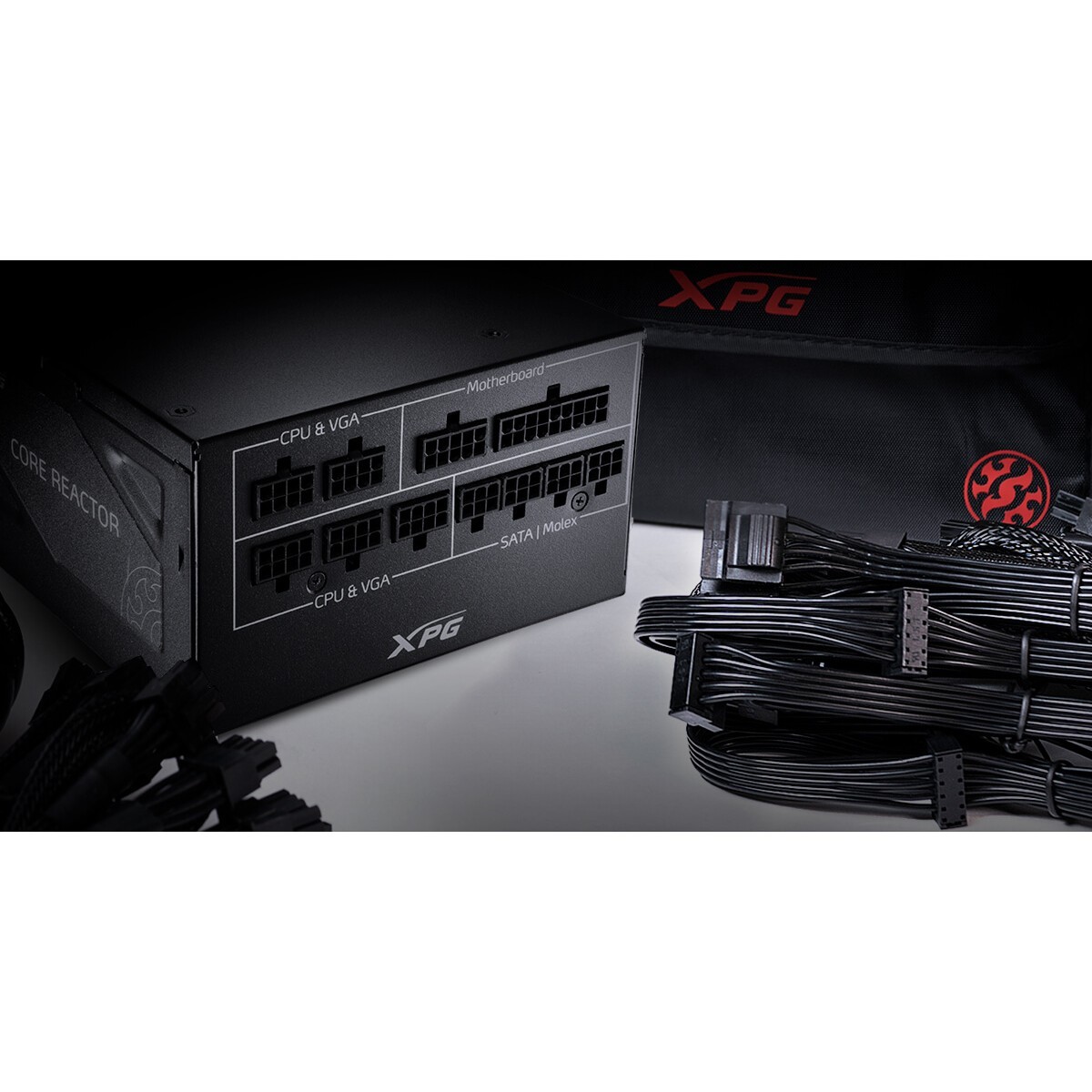 Fonte XPG, Core Reactor, 650W, 80 Plus Gold, Modular, PFC Ativo, COREREACTOR650G-BKCBR