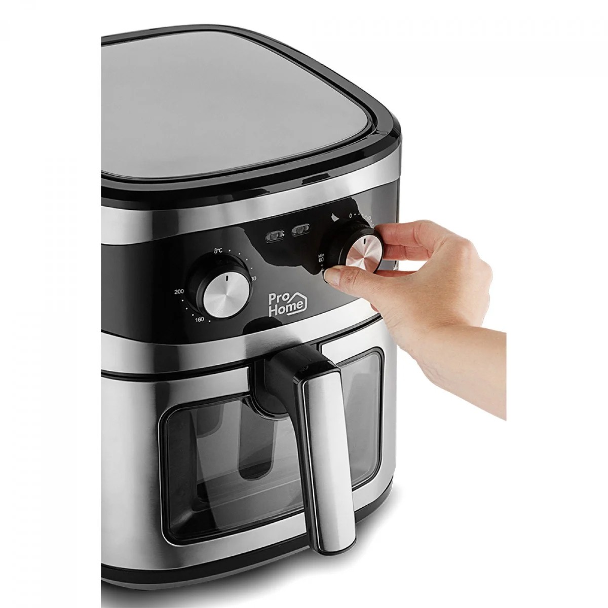 Fritadeira Elétrica Air Fryer Pro Home Classic, Com Visor, Capacidade 6.5L, 110V, Preto e Inox, PH-AF-CL1500WS7LS110A - OPEN BOX -1 