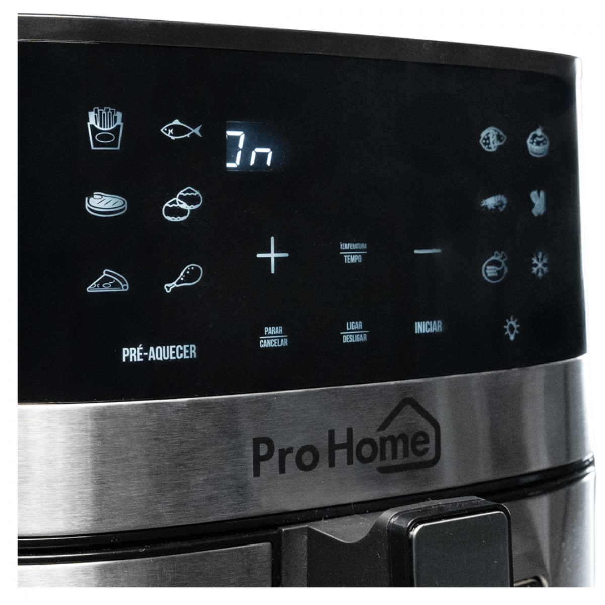 Fritadeira Elétrica Air Fryer Pro Home Classic PRO, 100% Digital, Com Visor, 6.5L, 110V, Preto e Inox, PH-AF-CP1500WS7LS110D