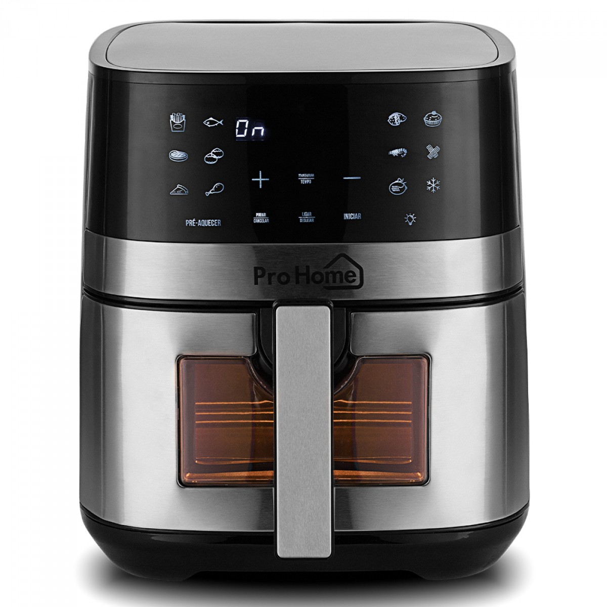 Fritadeira Elétrica Air Fryer Pro Home Classic PRO, 100% Digital, Com Visor, 6.5L, 110V, Preto e Inox, PH-AF-CP1500WS7LS110D