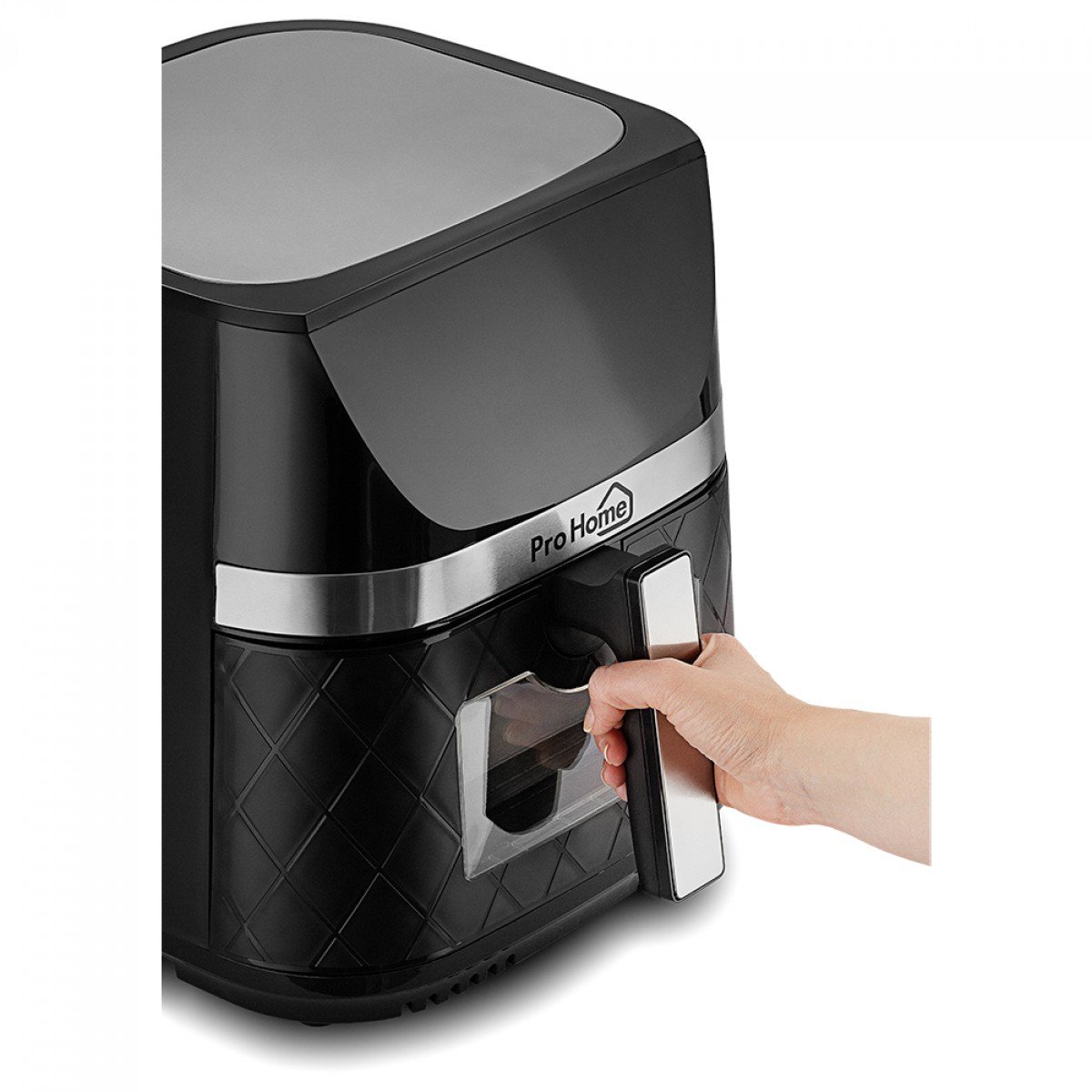 Fritadeira Elétrica Air Fryer Pro Home Family PRO, 100% Digital, Com Visor, 8L, 110V, Preto e Inox, PH-AF-FP1700WB8LS110D