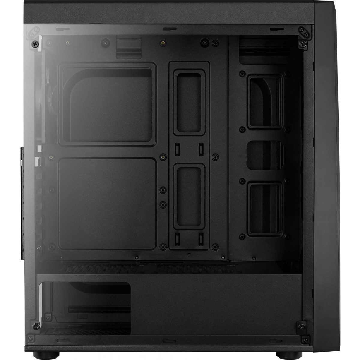 Gabinete Gamer Aerocool, Bolt RGB, Mid Tower, Acrílico, Black, 67990, Sem Fonte, Com 1 Fan