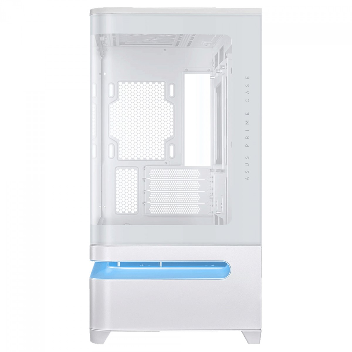 Gabinete Asus Prime AP202, ARGB, Mid Tower, Vidro Temperado, MATX, Sem Fonte, Sem Fan, Branco, 90DC00P3-B00000