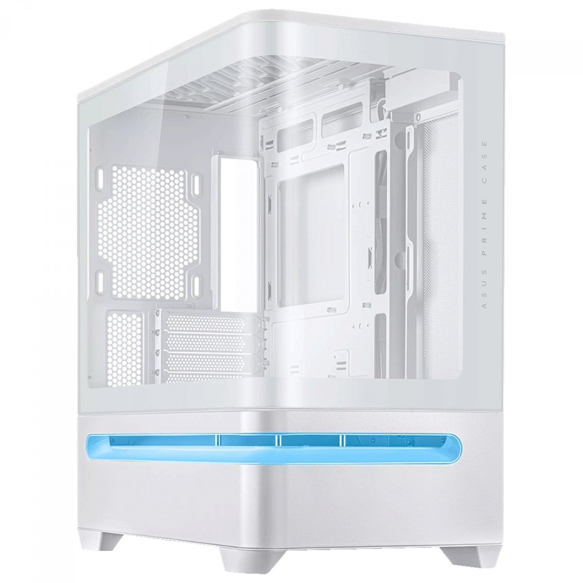 Gabinete Asus Prime AP202, ARGB, Mid Tower, Vidro Temperado, MATX, Sem Fonte, Sem Fan, Branco, 90DC00P3-B00000