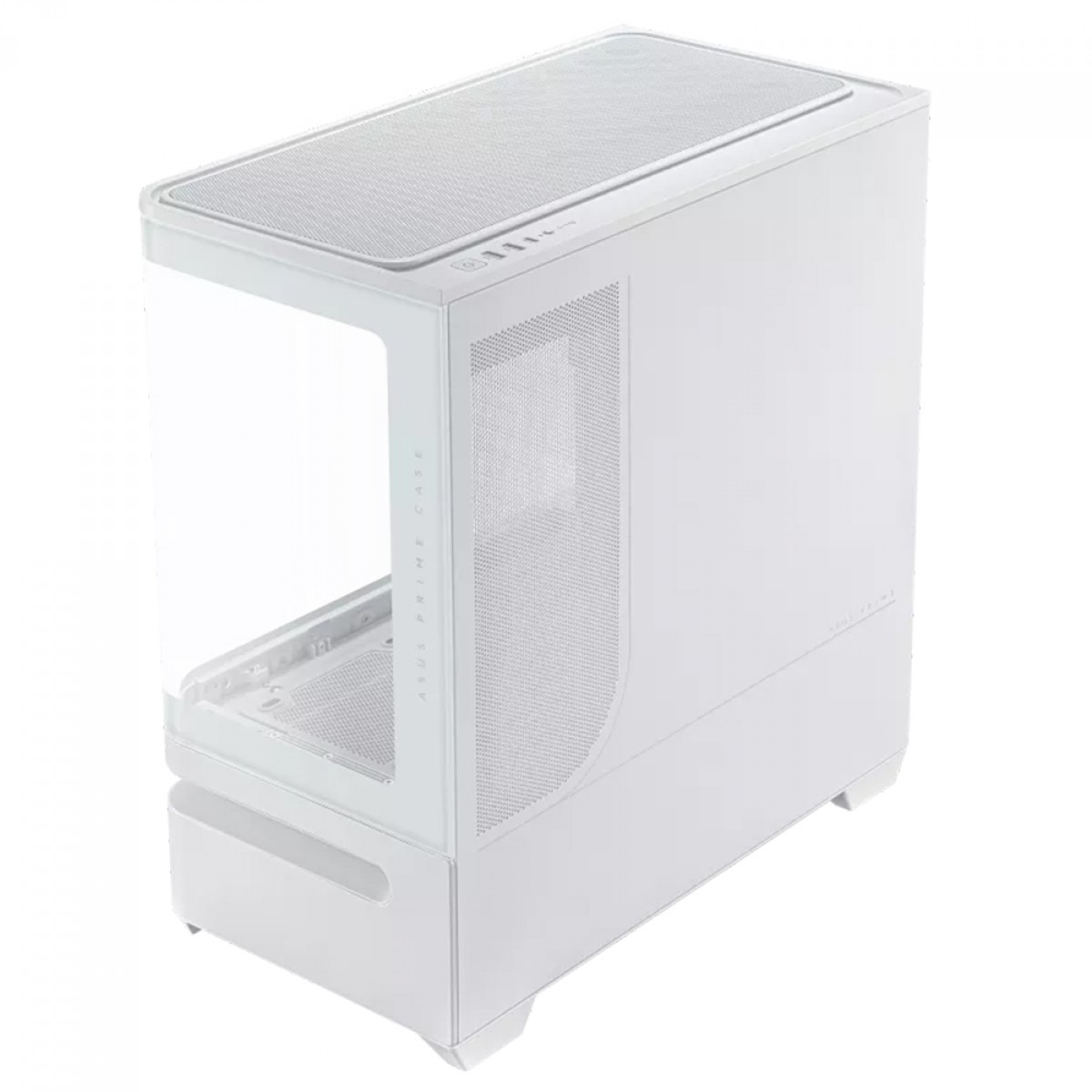 Gabinete Asus Prime AP202, ARGB, Mid Tower, Vidro Temperado, MATX, Sem Fonte, Sem Fan, Branco, 90DC00P3-B00000