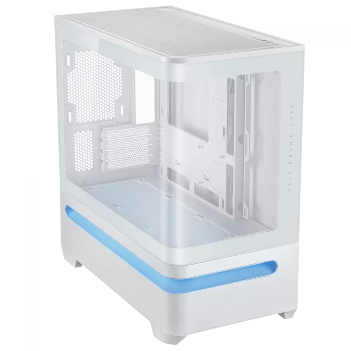 Gabinete Asus Prime AP202, ARGB, Mid Tower, Vidro Temperado, MATX, Sem Fonte, Sem Fan, Branco, 90DC00P3-B00000