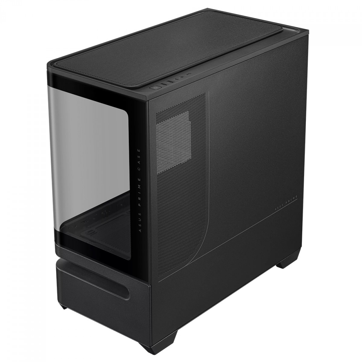 Gabinete Asus Prime AP202, ARGB, Mid Tower, Vidro Temperado, MATX, Sem Fonte, Sem Fan, Preto, 90DC00P0-B00000
