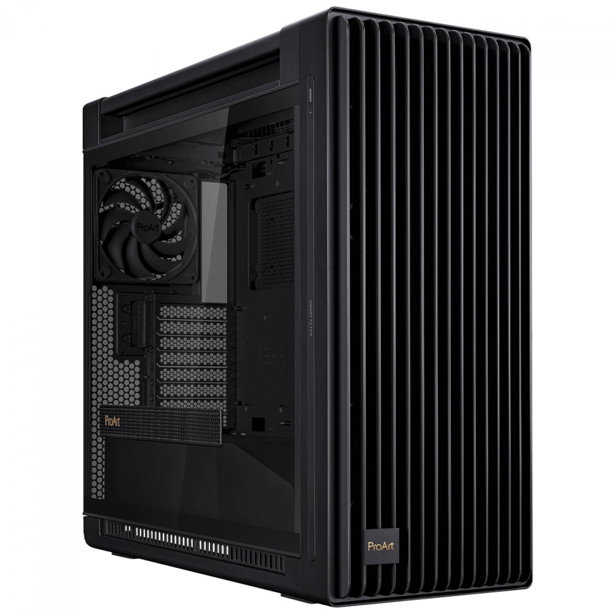 Gabinete Asus ProArt PA602, Mid Tower, Vidro Temperado, E-ATX, Sem Fonte, Com 3 Fans, Preto, 90DC00J0-B00000
