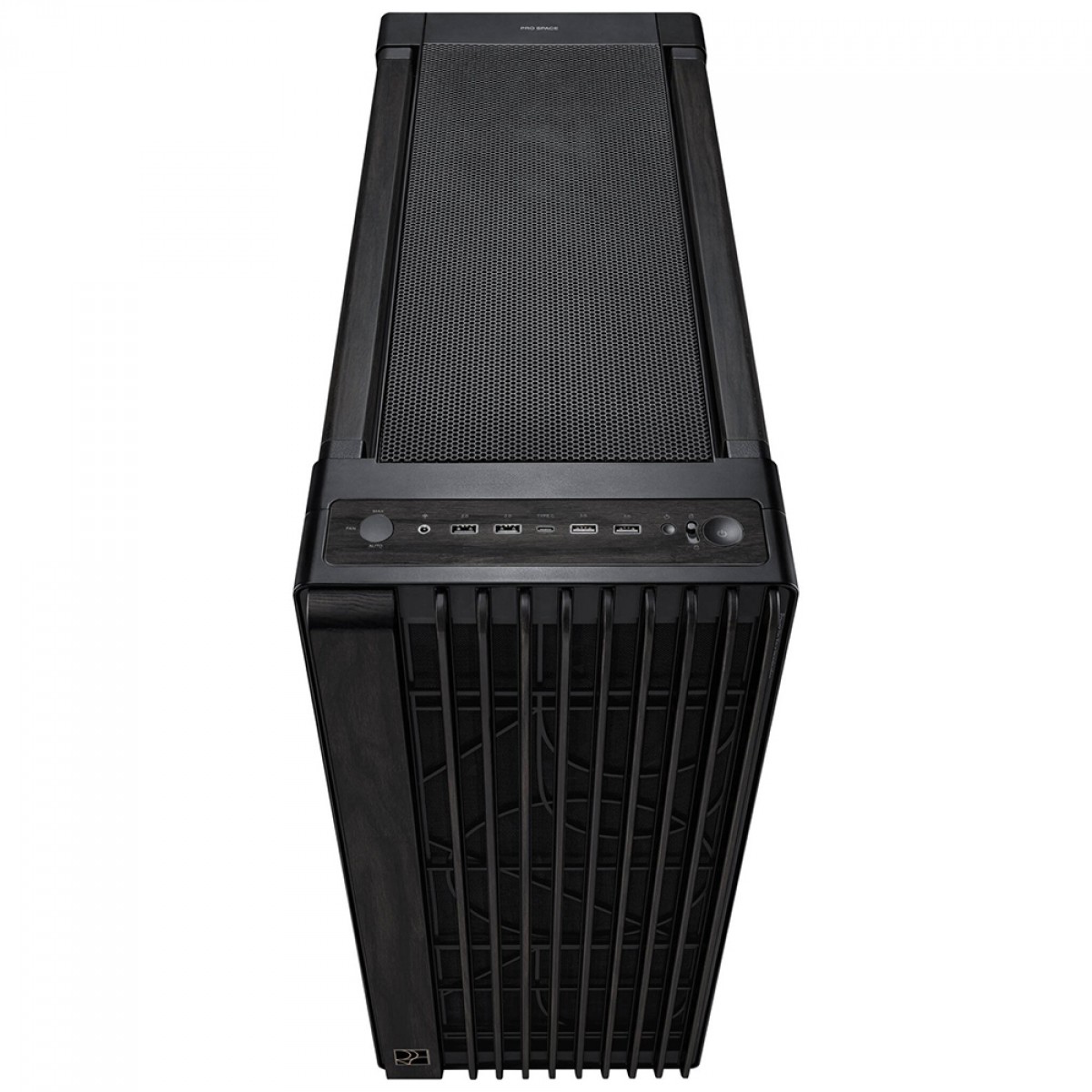 Gabinete Asus ProArt PA602 Wood Edition, Mid Tower, Vidro Temperado, E-ATX, Sem Fonte, Com 3 Fans, Preto, 90DC00J0-B00010
