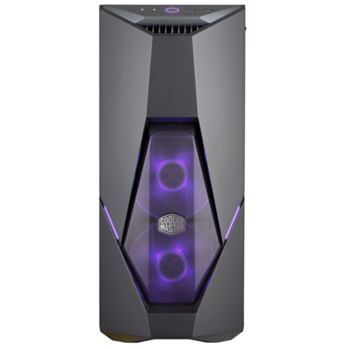 Gabinete Gamer Cooler Master Masterbox K500 RGB, Mid Tower, Vidro Temperado, Black, Sem Fonte, Com 3 Fans, MCB-K500D-KGNN-S00