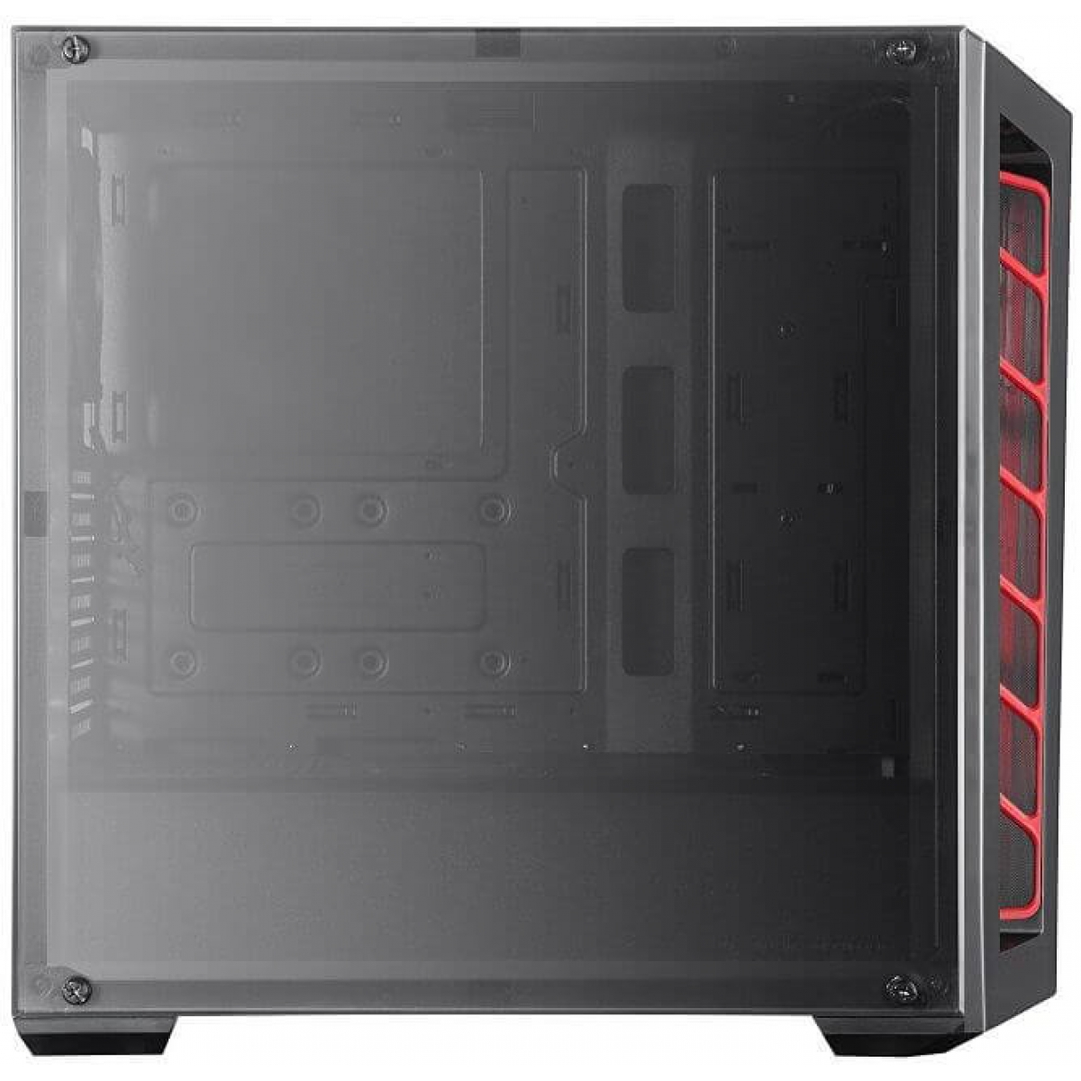 Gabinete Gamer Cooler Master Masterbox MB520, Mid Tower, Black, Sem Fonte, Com 1 Fan, MCB-B520-KANN-S00-Red