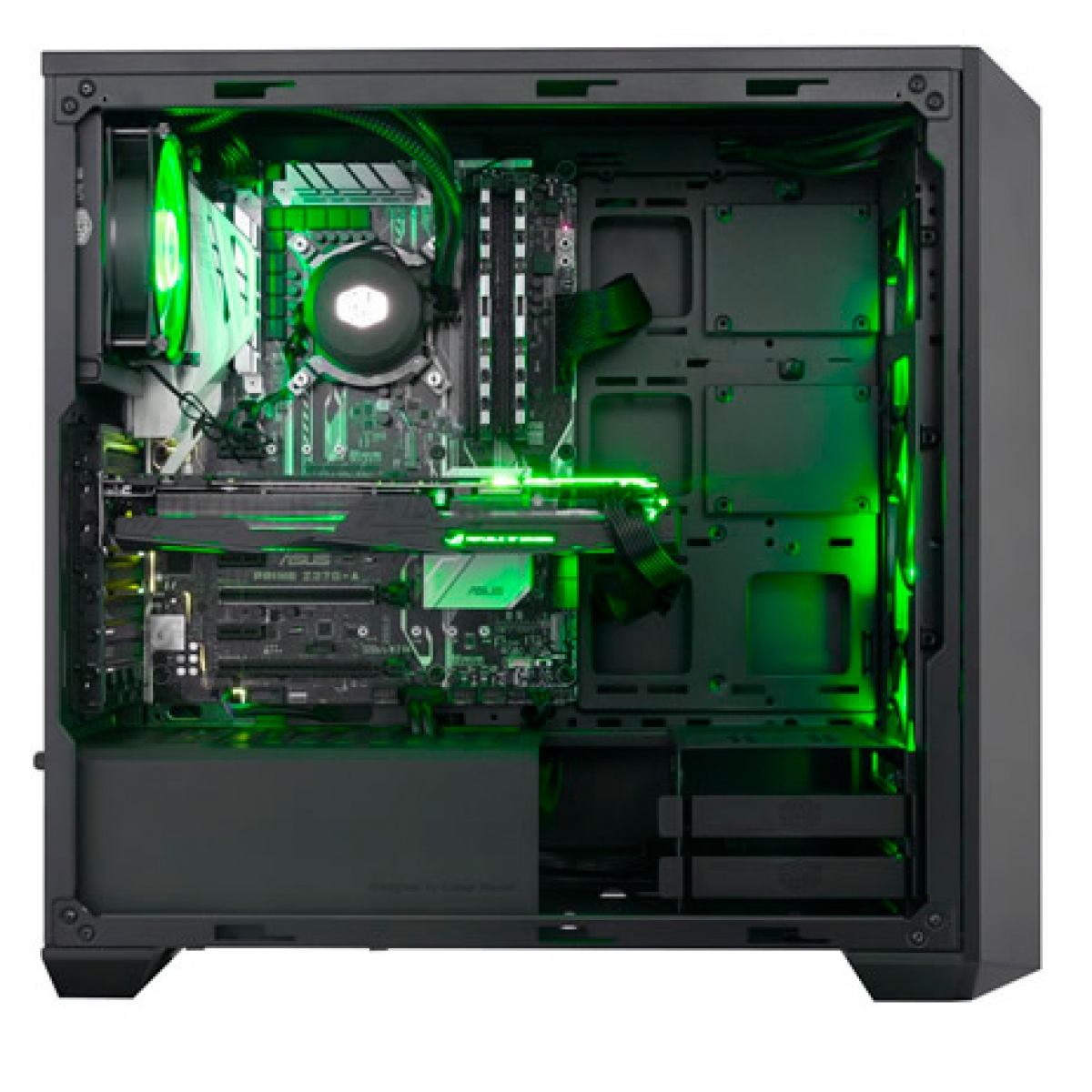 Gabinete Gamer Cooler Master MasterBox Pro 5 RGB, Mid Tower, Vidro Temperado, Black, Sem Fonte, Com 4 Fans, MCY-B5P2-KWGN-01