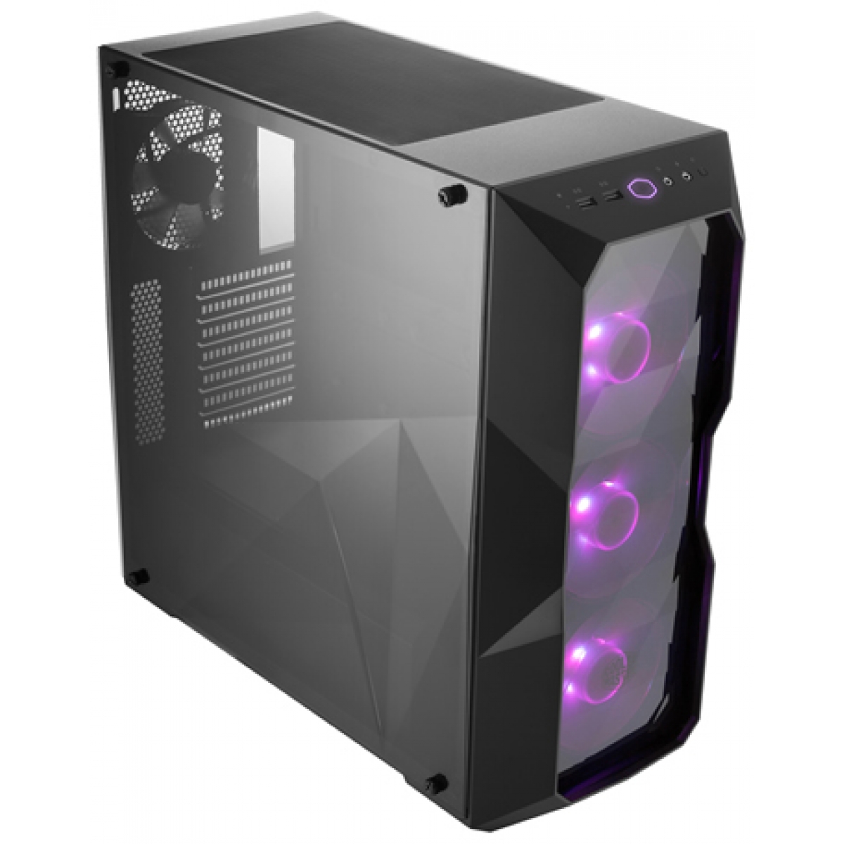 Gabinete Gamer Cooler Master Masterbox TD500 RGB, Mid Tower, Black, Sem Fonte, Com 4 Fans, MCB-D500D-KANN-S00
