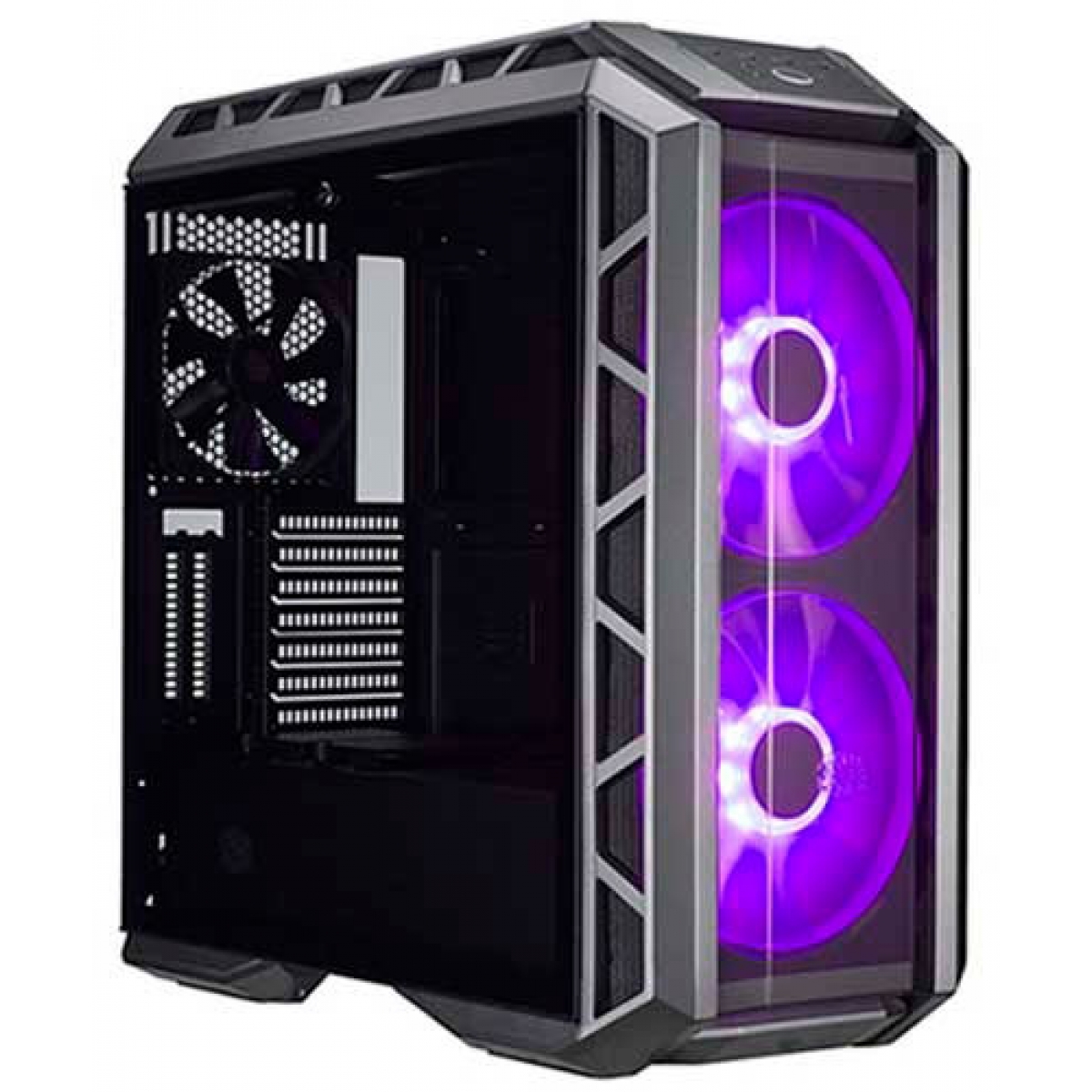 Gabinete Gamer Cooler Master MasterCase H500P RGB, Mid Power, Com 3 Fans, Vidro Temperado, Black, Sem Fonte, MCM-H500P-MGNN-S00